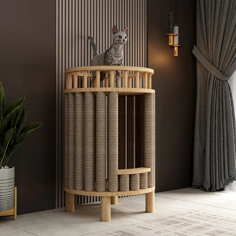 Solid Pine Wood Cat Climbing Frame - Product Image 9