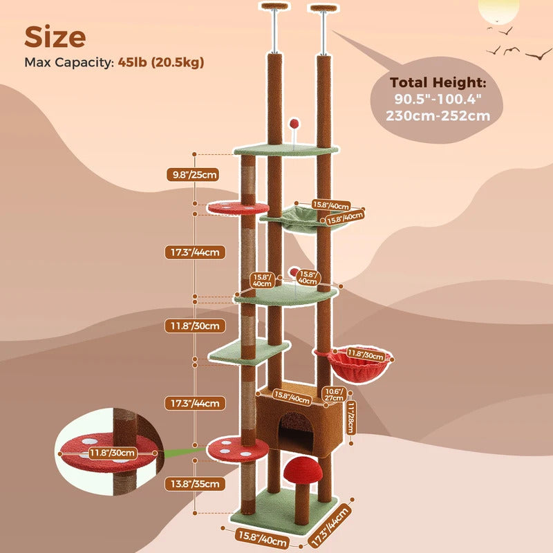 Multi-Level Mushroom Cat Tree - Product Image 6