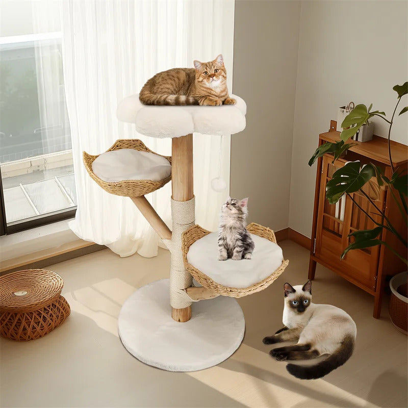 110cm Solid Wood Cat Climbing Tree - Product Image 5