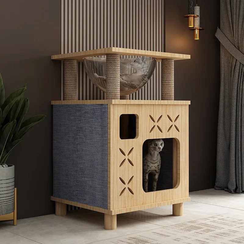 Solid Pine Wood Cat Climbing Frame - Product Image 4