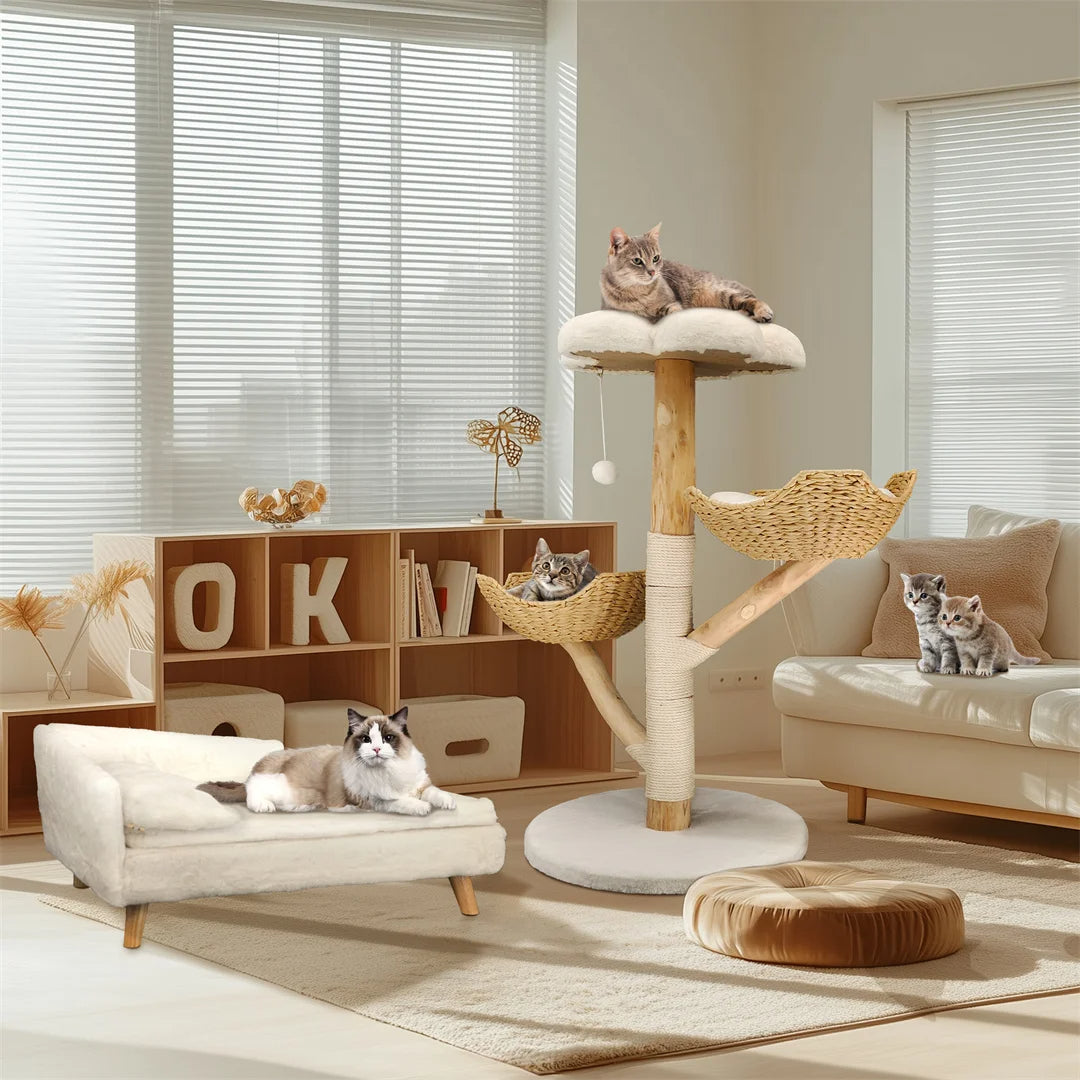 110cm Solid Wood Cat Climbing Tree - Product Image 7