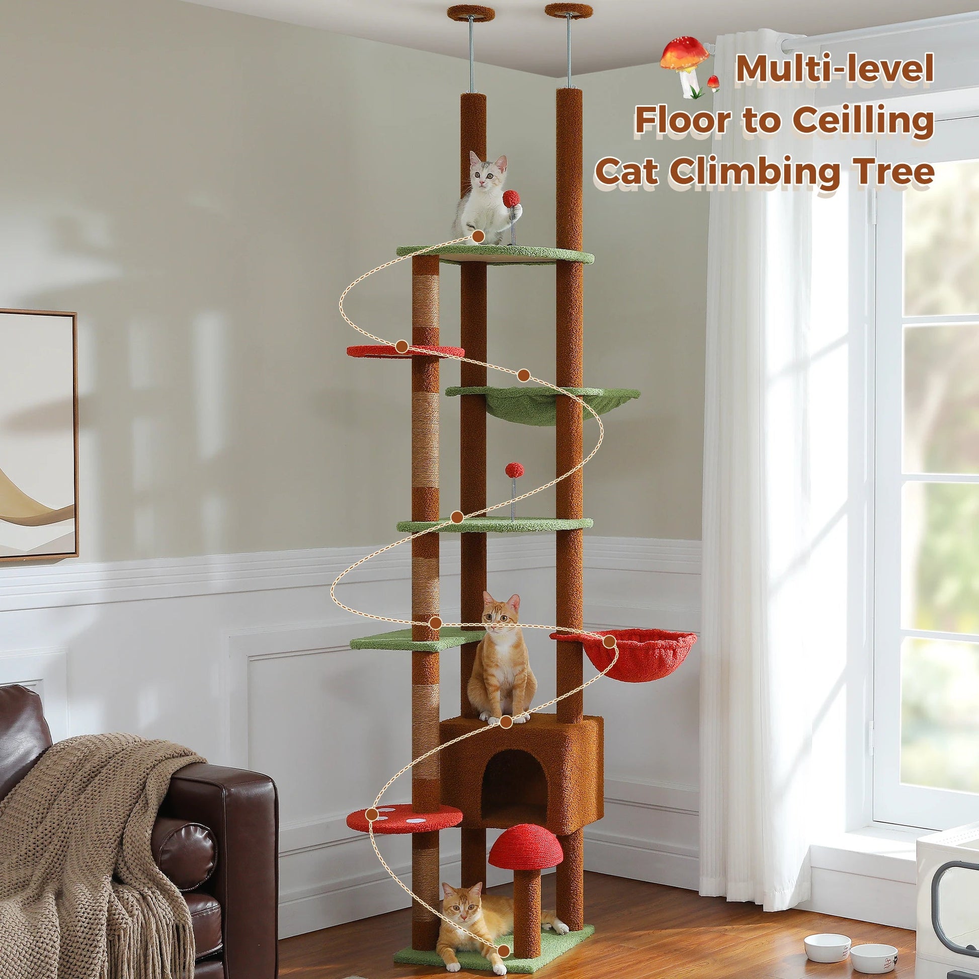 Multi-Level Mushroom Cat Tree - Product Image 8
