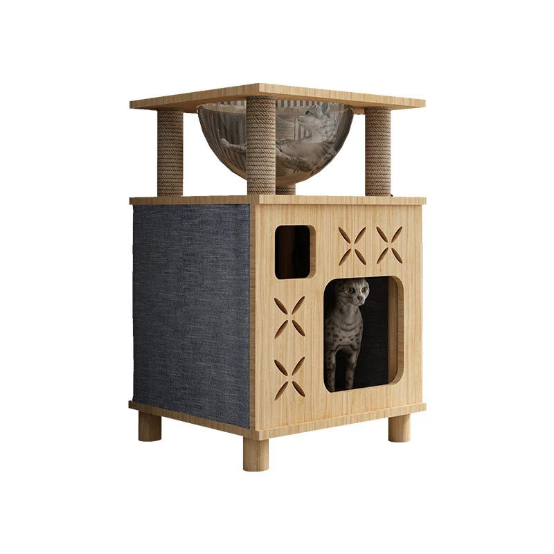 Solid Pine Wood Cat Climbing Frame - Product Image 2