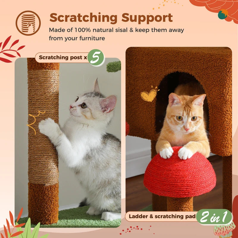 Multi-Level Mushroom Cat Tree - Product Image 3
