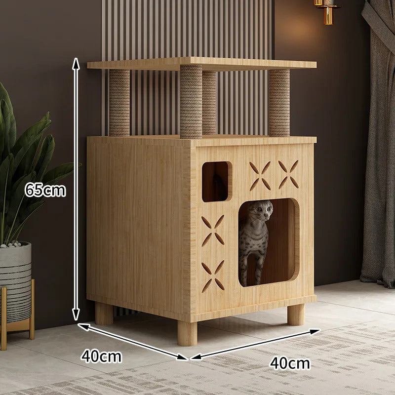 Solid Pine Wood Cat Climbing Frame - Product Image 13