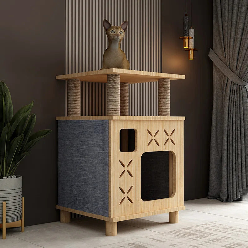 Solid Pine Wood Cat Climbing Frame - Product Image 10
