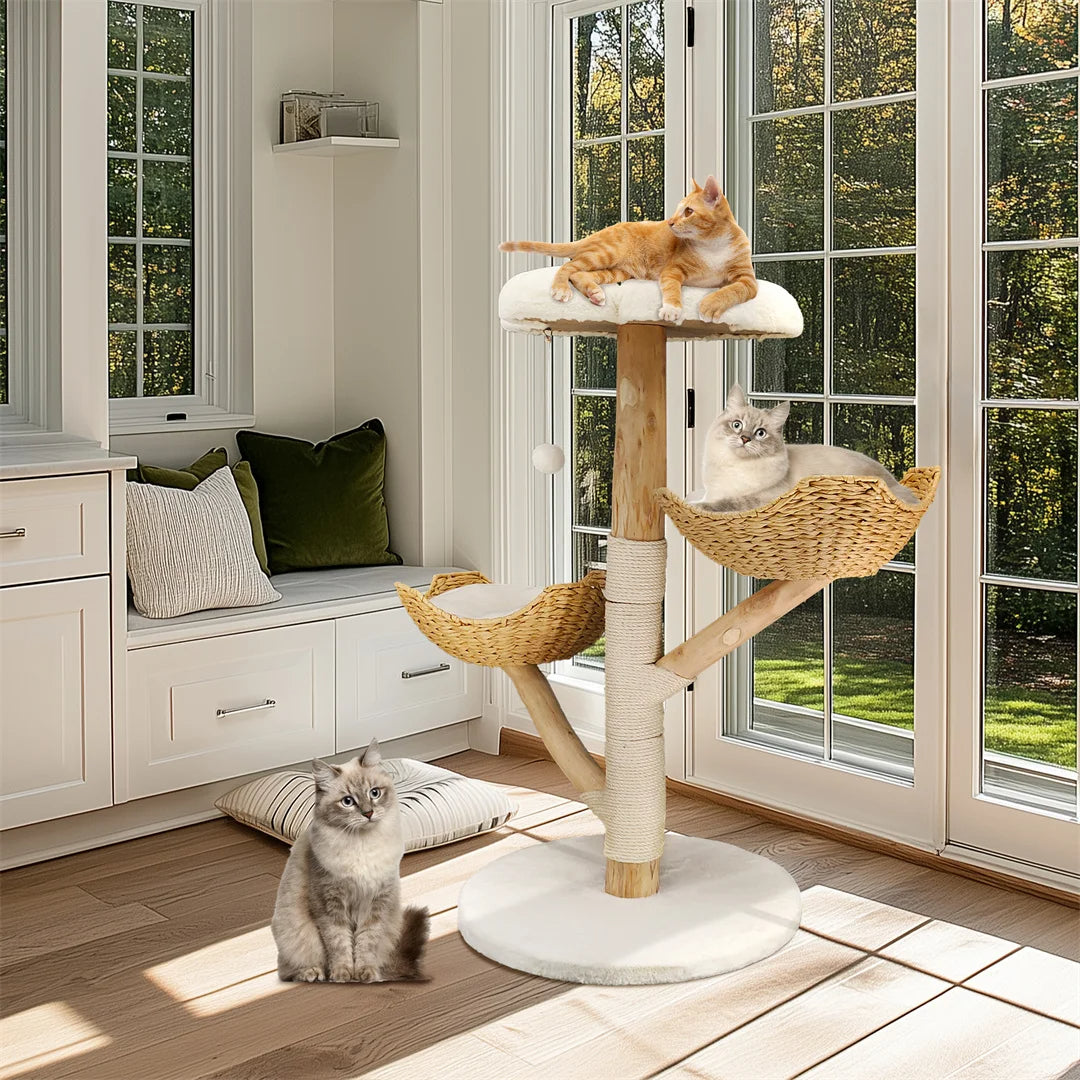 110cm Solid Wood Cat Climbing Tree - Product Image 6