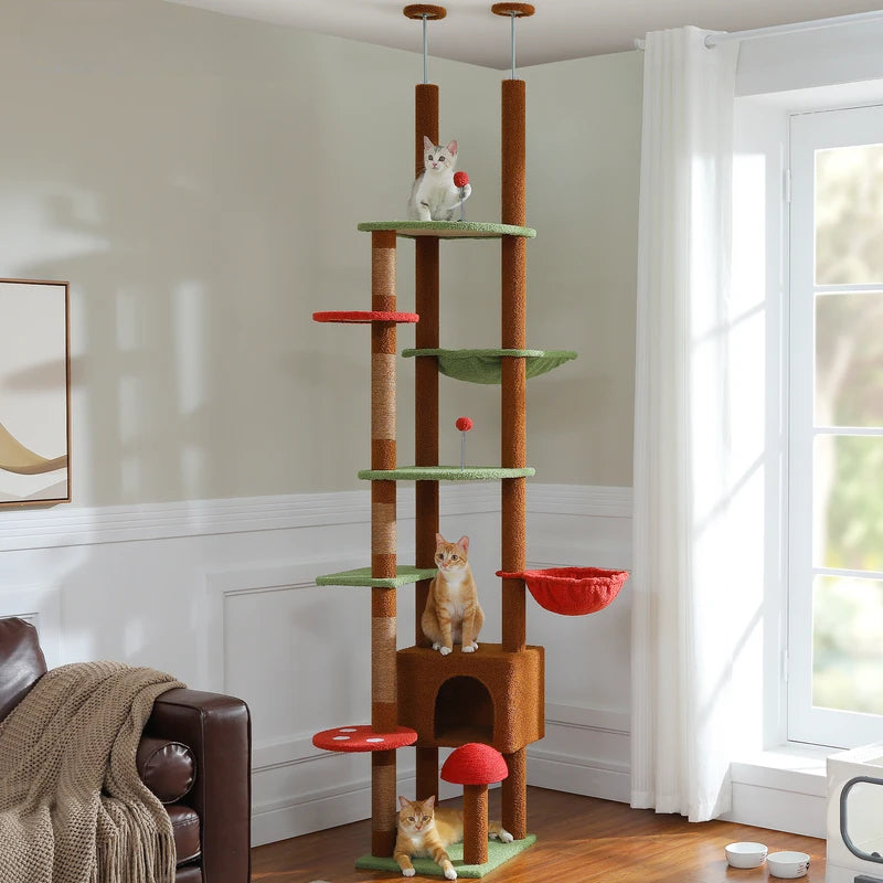 Multi-Level Mushroom Cat Tree - Main Product Image