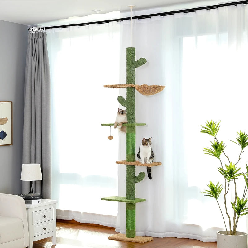 5-Tier Cactus Cat Tower Floor to Ceiling - Main Product Image